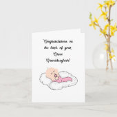 Carte de voeux : Félicitations grands-parents (Fleur jaune)