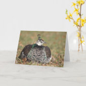 Carte de voeux femelle de sommeil de paon (Fleur jaune)