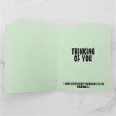 CARTE DE VŒUX FÉMININE CHAT PENSÉE CHRÉTIENNE (Intérieur)