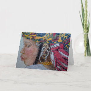 Carte de voeux "Femme Fulani"