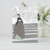 Carte de voeux femme Hanbok moderne (Debout devant)