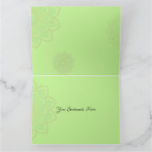 CARTE DE VŒUX FEMME INDIENNE DE L'EST MANDALA COLO (Intérieur)