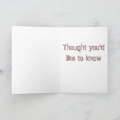 Carte de voeux "Femme qui triche" (Intérieur)