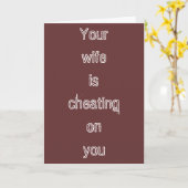 Carte de voeux "Femme qui triche" (Fleur jaune)