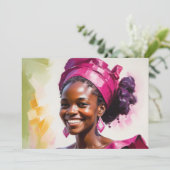 Carte de voeux Femmes Africaines Anniversaire Merc (Debout devant)