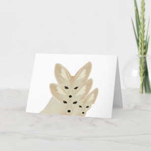 Carte de voeux Fennec Foxes