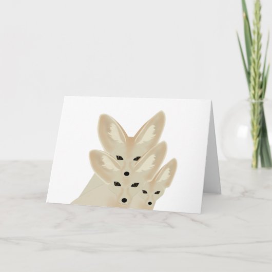 Carte de voeux Fennec Foxes (Devant)