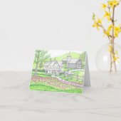 CARTE DE VOEUX Ferme (Fleur jaune)
