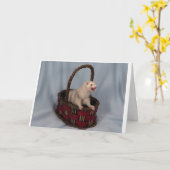 Carte de voeux Ferret (Fleur jaune)