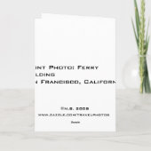 Carte de voeux Ferry Building (Dos)