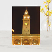 Carte de voeux Ferry Building (Fleur jaune)