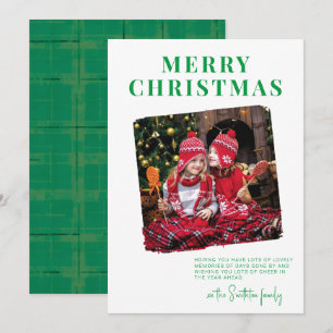 Carte de vœux festive à bordure irrégulière en gra