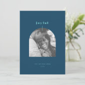 Carte de vœux festive à photo en arc (Debout devant)