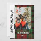 Carte de vœux festive à plaid de Buffalo (Devant)