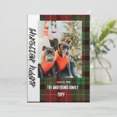 Carte de vœux festive à plaid de Buffalo (Debout devant)