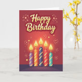 Carte de vœux festive à script lumineux (Fleur jaune)
