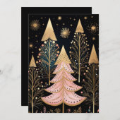 Carte de voeux Festive Arbre de Noël (Devant / Derrière)