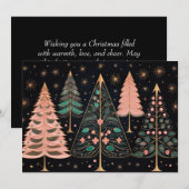 Carte de voeux Festive Arbre de Noël (Devant / Derrière)