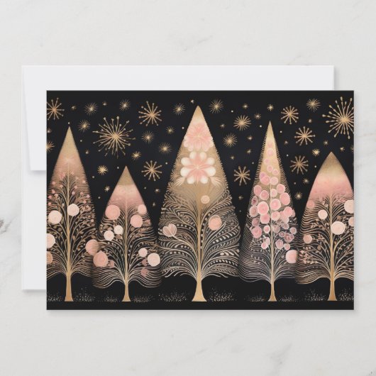 Carte de voeux Festive Arbre de Noël (Devant)