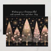 Carte de voeux Festive Arbre de Noël (Devant / Derrière)