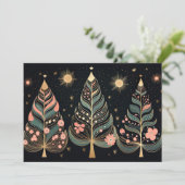 Carte de voeux Festive Arbre de Noël (Debout devant)