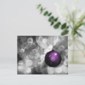 Carte de vœux festive argent violet pour entrepris (Debout devant)
