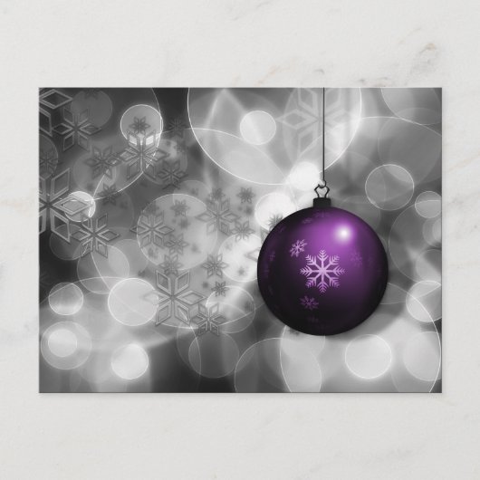 Carte de vœux festive argent violet pour entrepris (Devant)