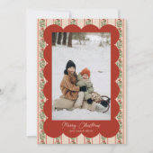 Carte de vœux festive avec cadre gui vintage (Devant)