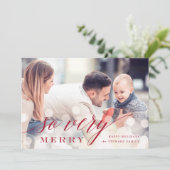 Carte de vœux festive avec effet Bokeh | Photo (Debout devant)