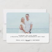 Carte de vœux festive avec pinceau script Joyeux N (Dos)