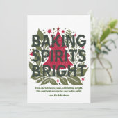 Carte de vœux festive avec une recette de typograp (Debout devant)