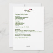 Carte de vœux festive avec une recette de typograp (Dos)