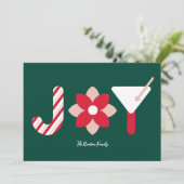 Carte de vœux festive Big Joy Pine Green (Debout devant)