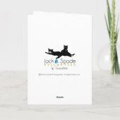 Carte de vœux festive - Chat insolent (Dos)