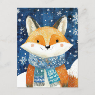 Carte de voeux Festive Christmas Fox