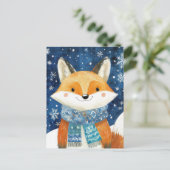 Carte de voeux Festive Christmas Fox (Debout devant)