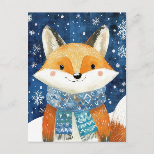 Carte de voeux Festive Christmas Fox (Devant)