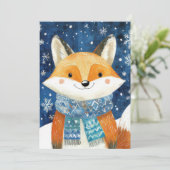Carte de voeux Festive Christmas Fox (Debout devant)