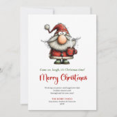 Carte de vœux festive classique de Père Noël chic (Devant)