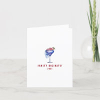 Carte de vœux festive Cocktail Vacances Givrée Min