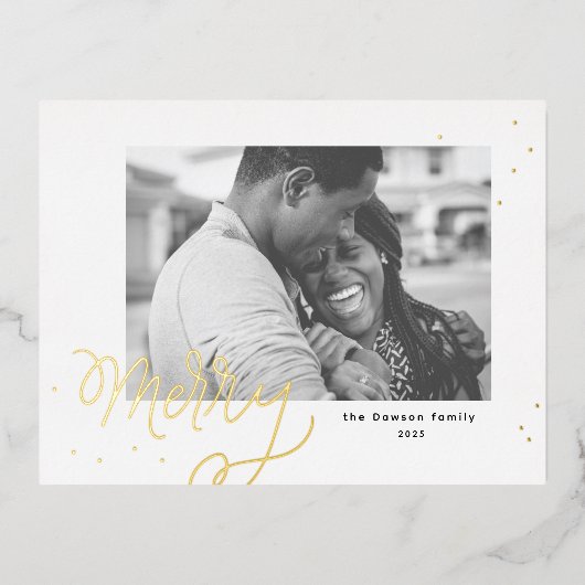 Carte de vœux festive Confetti Joyeux Photo (Recto)