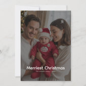 Carte de vœux festive de famille la plus joyeuse É (Devant)