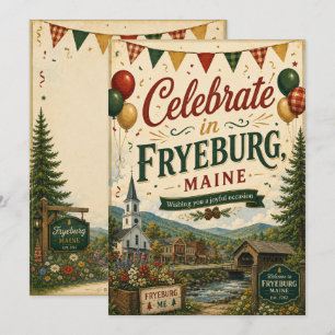 Carte de vœux festive de Fryeburg Maine