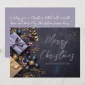 Carte de vœux festive de Noël (Devant / Derrière)