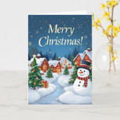Carte de vœux festive de Noël (Fleur jaune)
