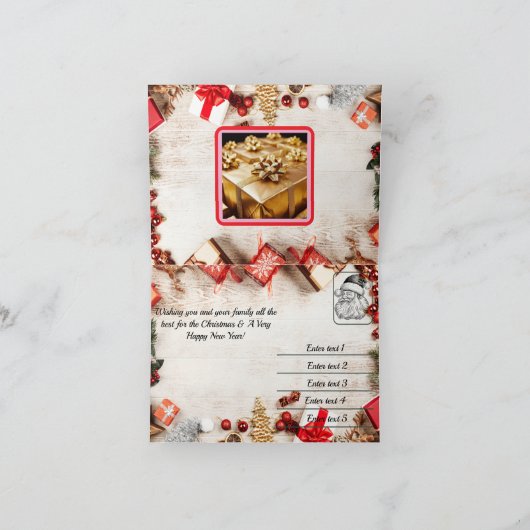 Carte de voeux Festive de Noël (Intérieur)