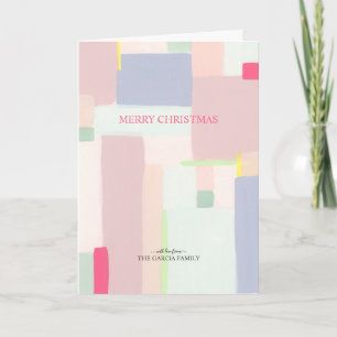 Carte de vœux festive de Noël au pastel artistique