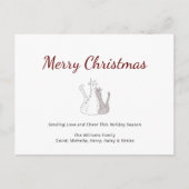 Carte de vœux festive de Noël avec chats mignons (Devant)