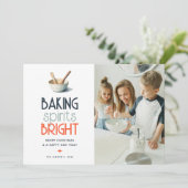 Carte de vœux festive de Noël avec photo « Baking (Debout devant)