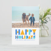 Carte de vœux festive de vacances avec collage de (Debout devant)